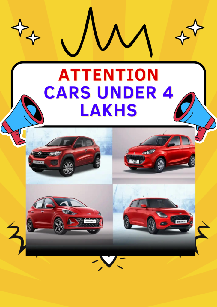 Cars Under ₹4 Lakh